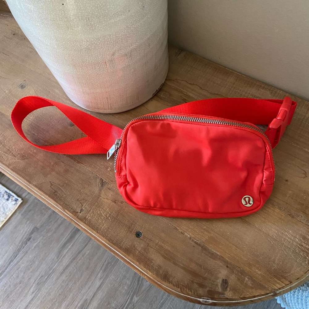 Lululemon Red Orange Belt Bag